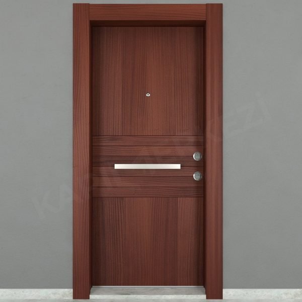 KM102CK Ahşap Maun Kaplama Çelik Kapı