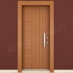 KM103CK Ahşap Tik Kaplama Çelik Kapı
