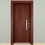 KM105CK Ahşap Maun Kaplama Çelik Kapı