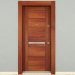 KM107CK Ahşap Natürel Maun Kaplama Çelik Kapı