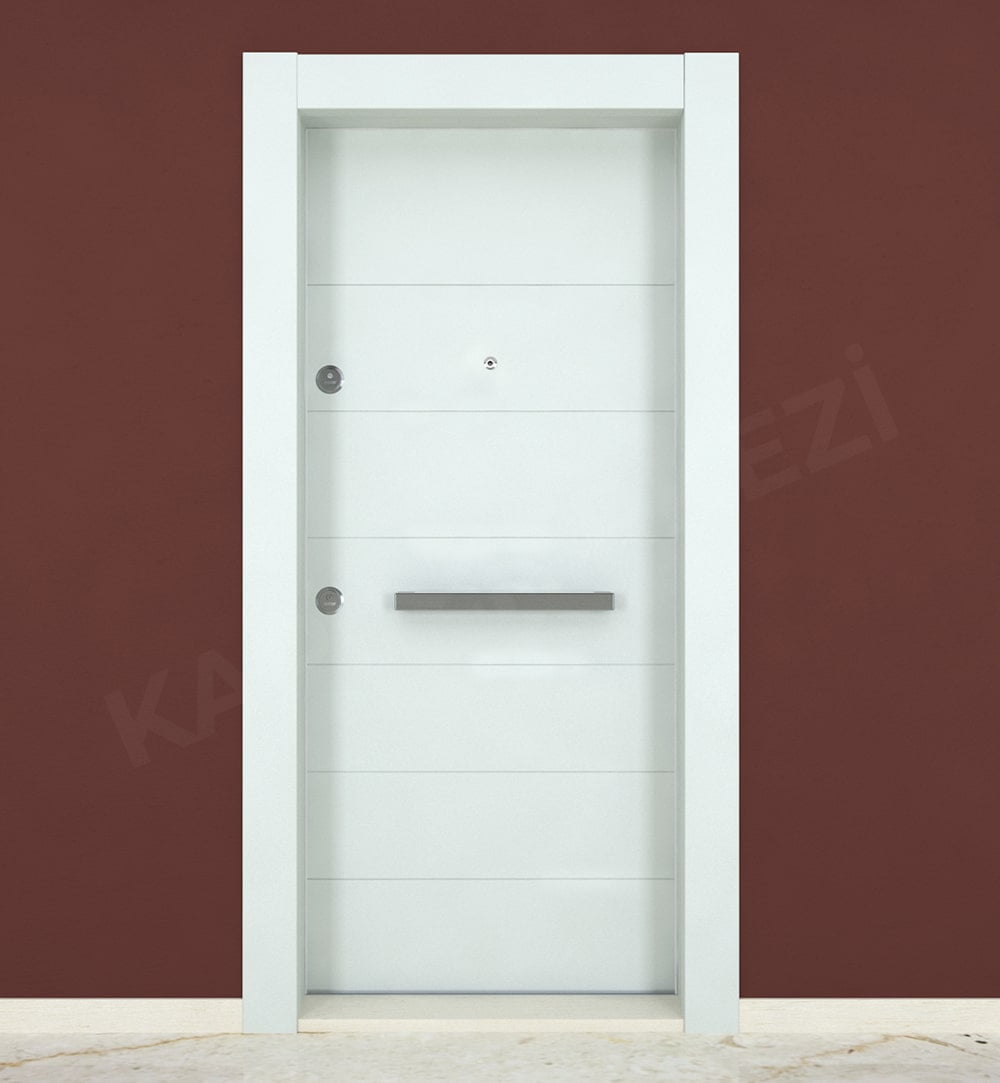 KM111CK Ahşap Lake Beyaz Renk Çelik Kapı KM111CK Ahşap Lake Beyaz Renk Çelik Kapı