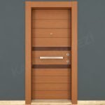 KM114CK Ahşap Tik ve Maun Kaplama Çelik Kapı