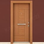 KM116CK Ahşap Tik Kaplama Çelik Kapı