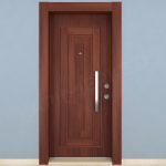 KM201CK Ahşap Maun Kaplama Çelik Kapı