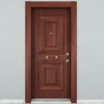 KM202CK Ahşap Maun Kaplama Çelik Kapı