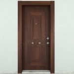 KM203CK Ahşap Maun Kaplama Çelik Kapı