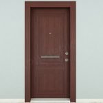 KM204CK Ahşap Tik Kaplama Çelik Kapı