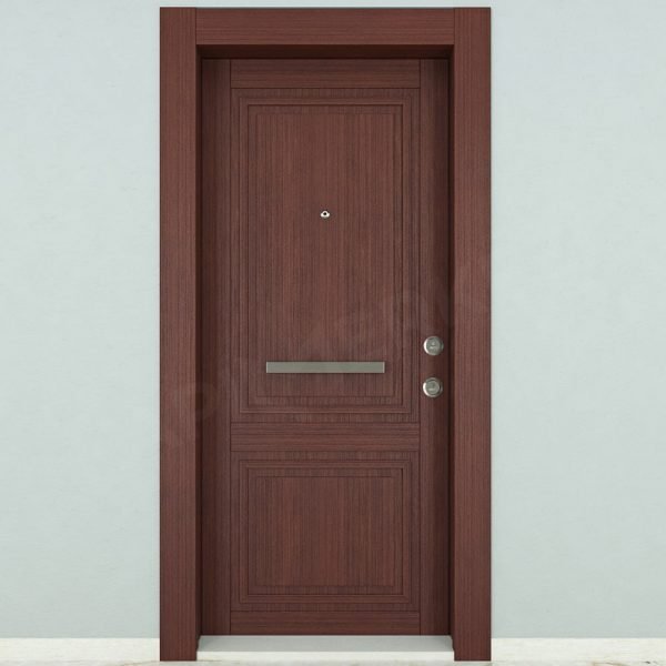 KM204CK Ahşap Tik Kaplama Çelik Kapı