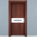 KM303CK Ahşap Maun Kaplama Çelik Kapı