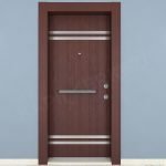 KM305CK Ahşap Tik Kaplama Çelik Kapı