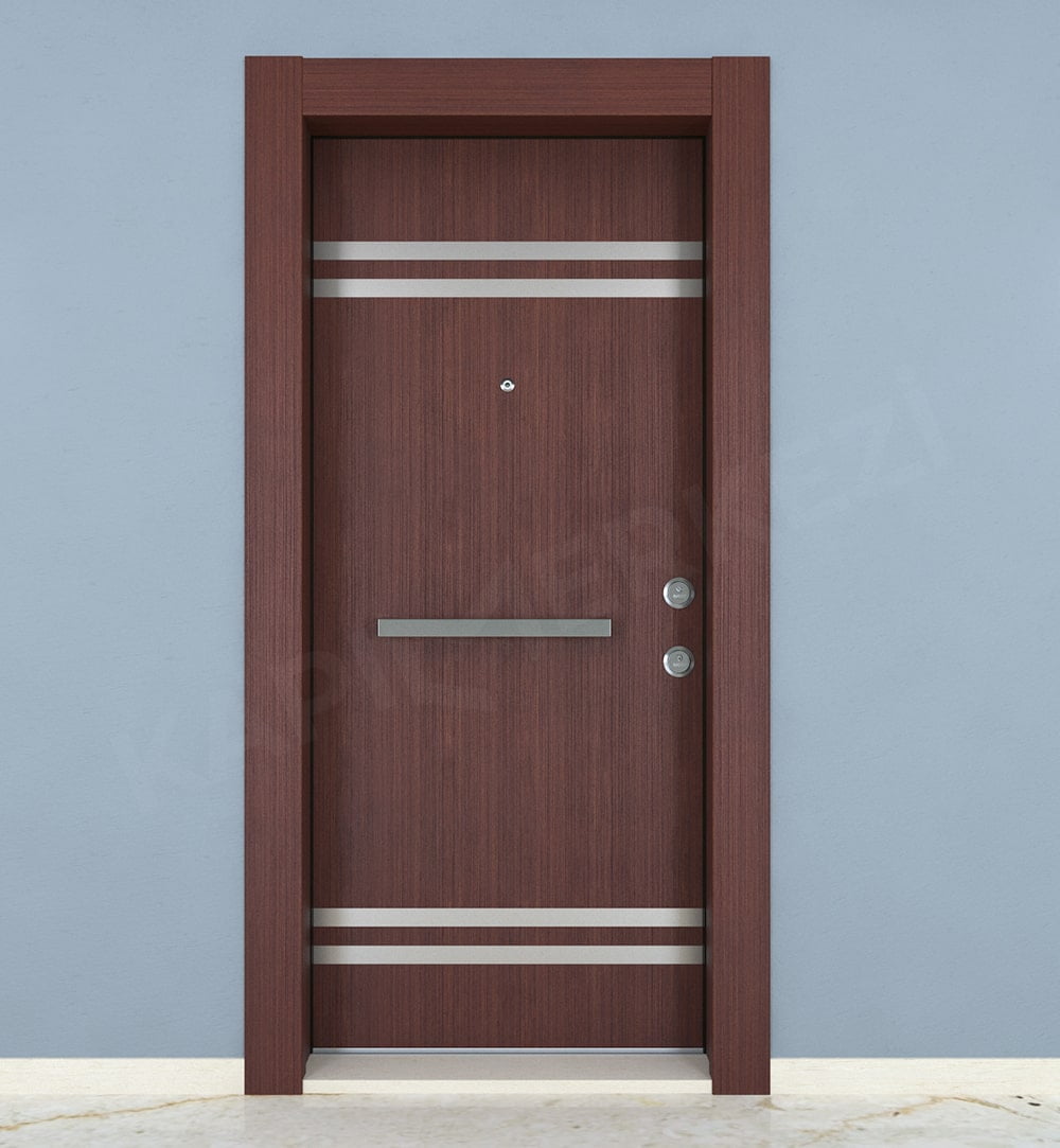 KM305CK Ahşap Tik Kaplama Çelik Kapı KM305CK Ahşap Tik Kaplama Çelik Kapı