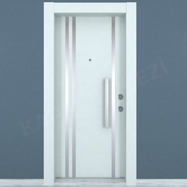 KM311CK Ahşap Beyaz Lake Çelik Kapı