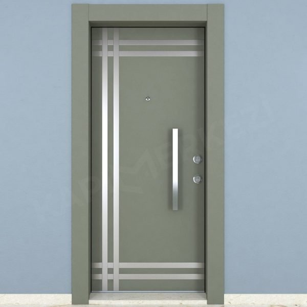 KM312CK Ahşap Lake Çelik Kapı