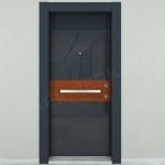 KM316CK Antrasit Gri Cam Çelik Kapı