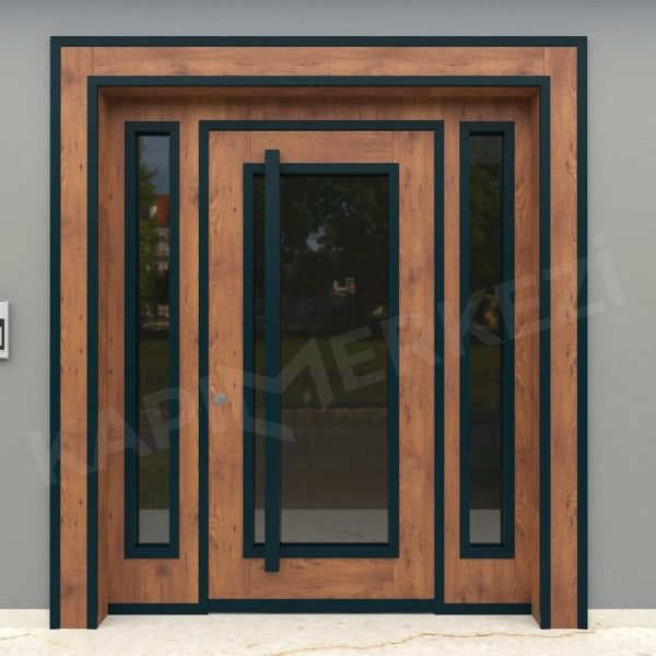 KM217BK Laminant Bina Giriş Kapıları