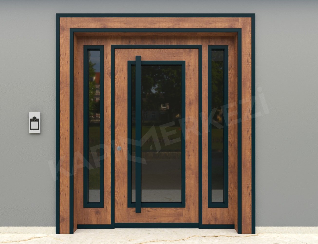 KM217BK Laminant Bina Giriş Kapıları KM217BK Laminant Bina Giriş Kapıları