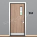 KM801OK Model Alüminyum Kasa Laminat Kapı, Okul Kapısı, Sınıf Kapısı, Hastane Kapısı